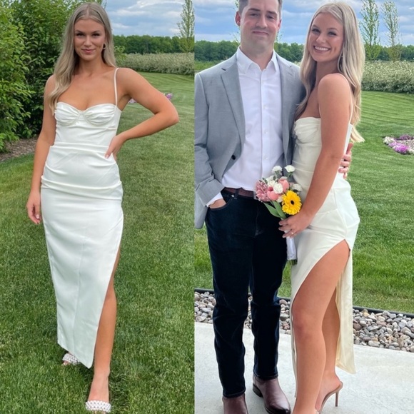 House of CB S PLUS CUP Flora‎ Ivory Satin Corset Dress Size NWOT Small DD - Picture 2 of 14